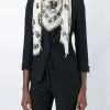 Alexander McQueen fringed skull-print scarf