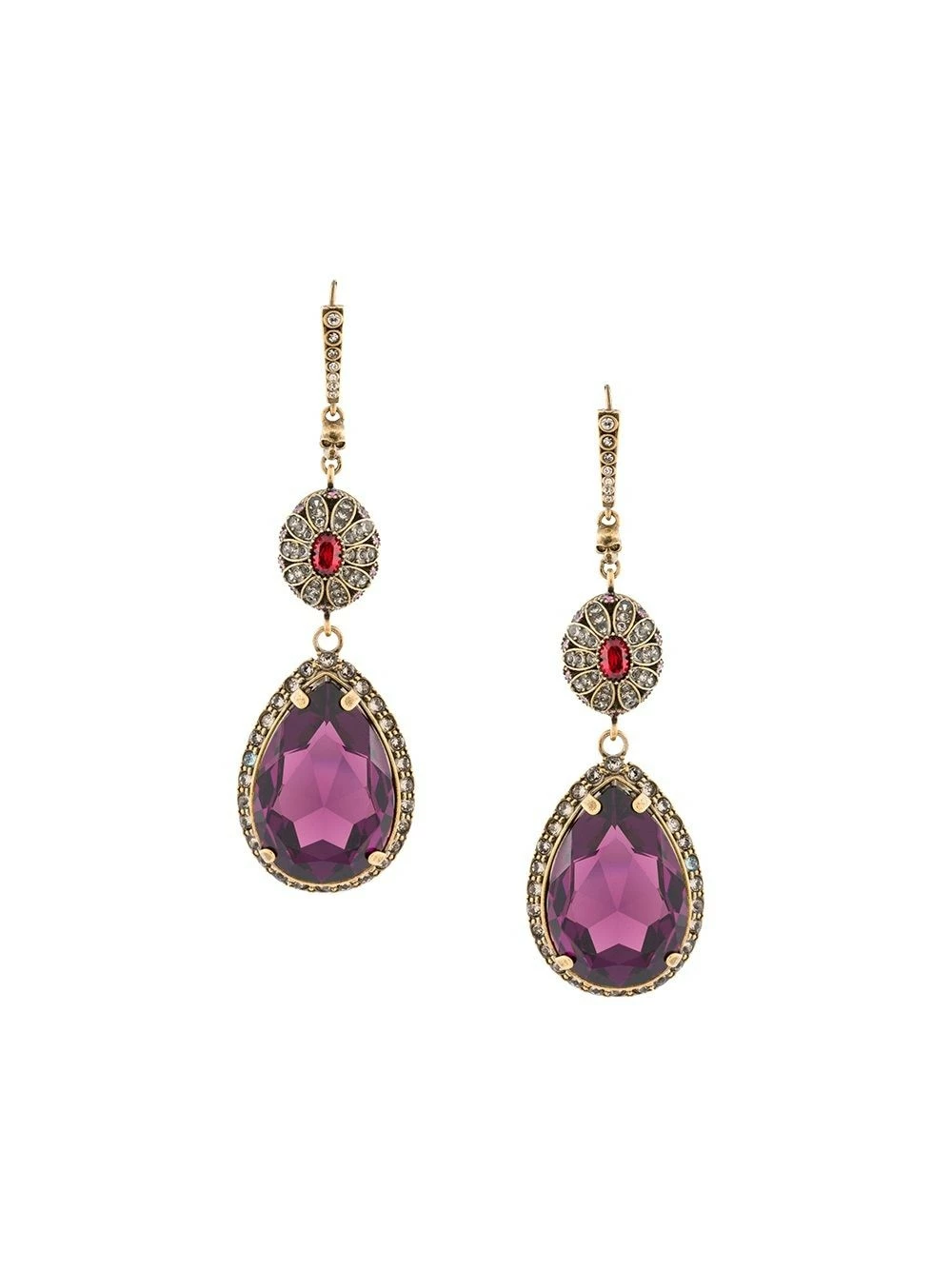 Alexander McQueen Crystal drop earrings 1 Alexander McQueen crystal drop earrings
