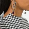 Alexander McQueen Embellished hoop earrings 5 Alexander McQueen embellished hoop earrings