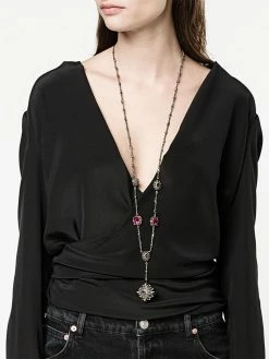 Alexander McQueen jewelled bullet pendant necklace
