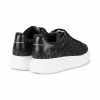 Alexander McQueen Black Glitter Platform Sneakers
