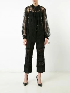 Alexander McQueen sheer lace blouse
