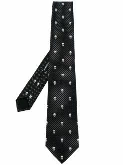 Alexander McQueen skull-print tie