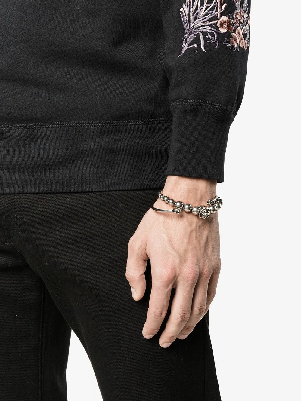 Alexander McQueen Beaded skull bracelet 2 Alexander McQueen beaded skull bracelet