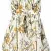 Alexander McQueen flared floral bandeau top
