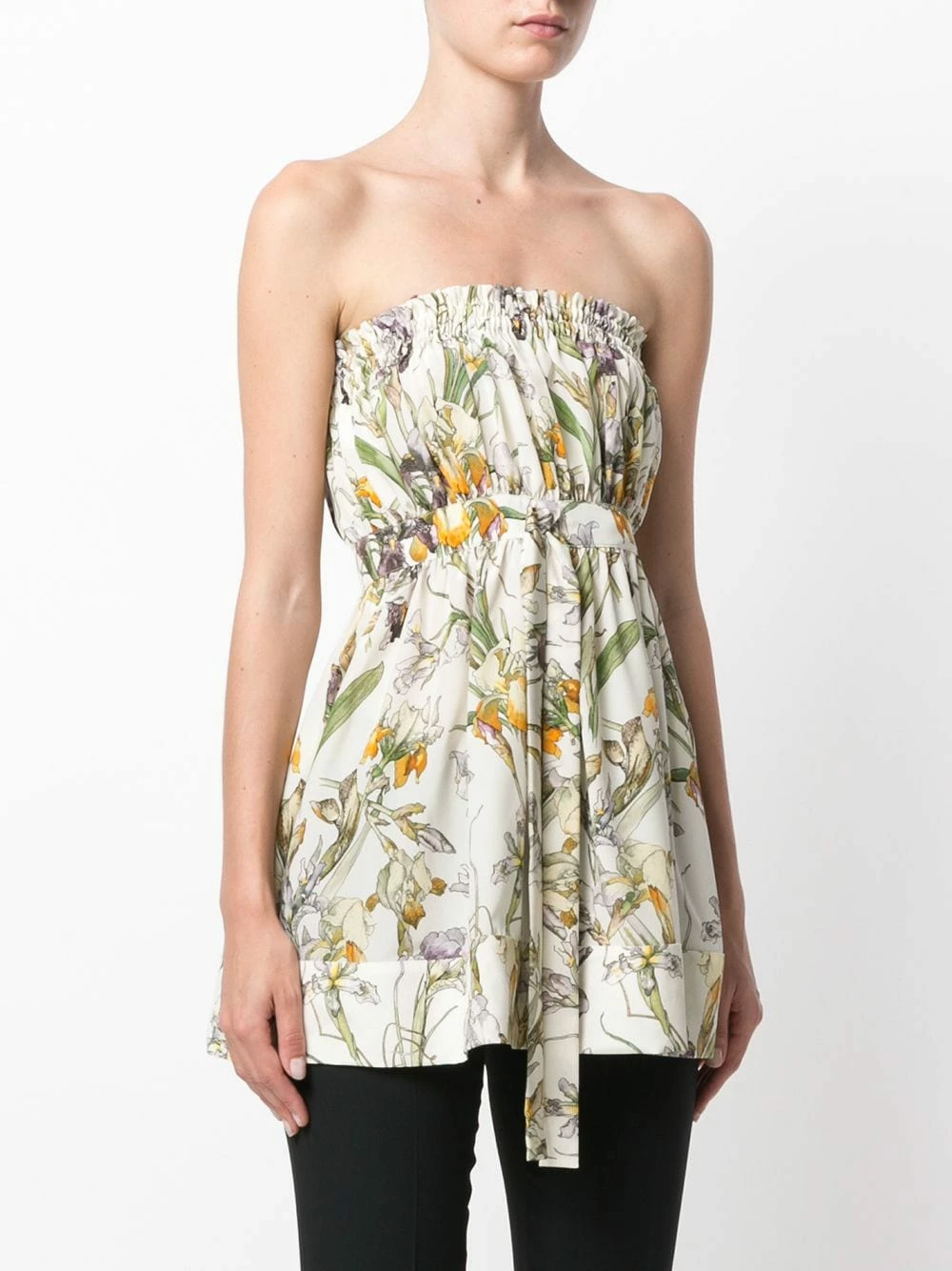 Alexander McQueen Flared floral bandeau top 3 Alexander McQueen flared floral bandeau top