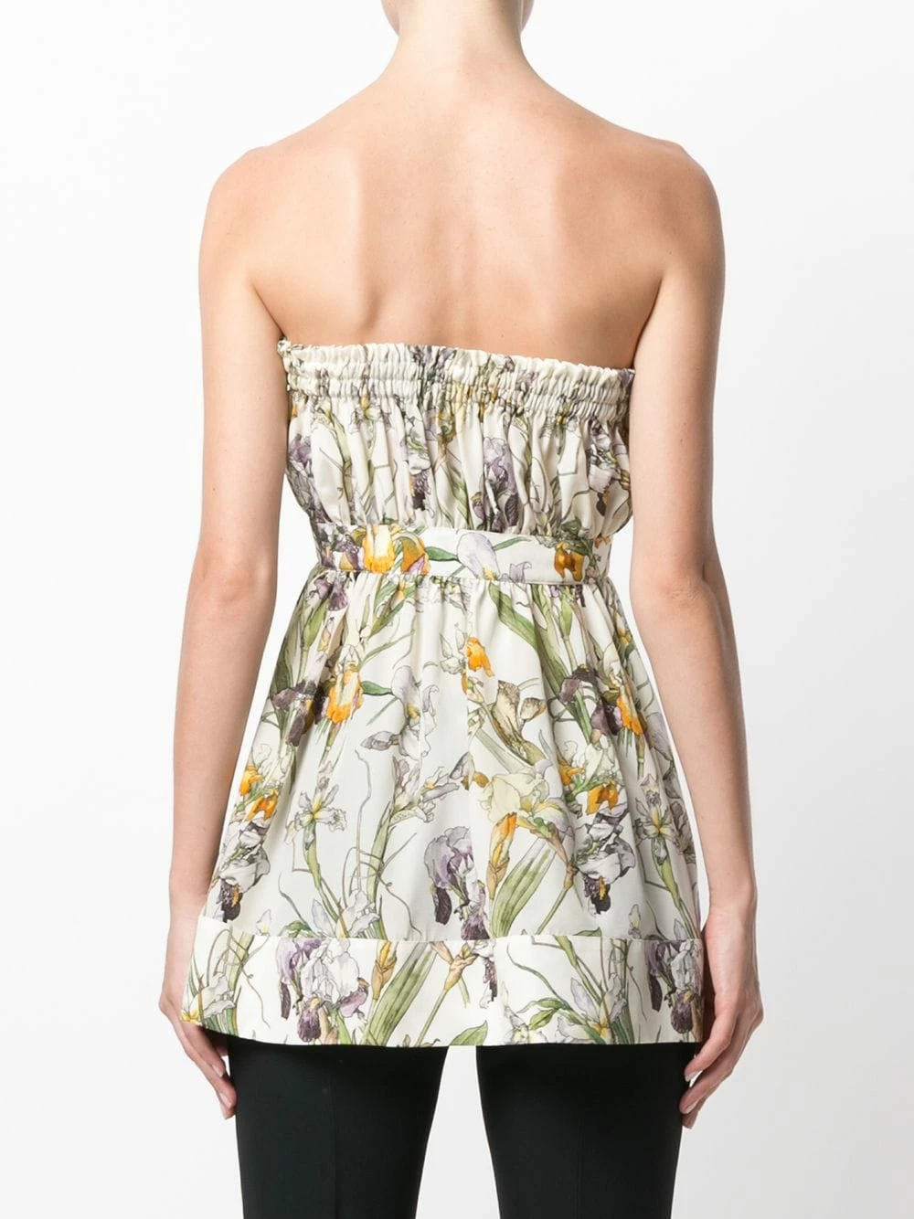 Alexander McQueen Flared floral bandeau top 4 Alexander McQueen flared floral bandeau top