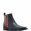 Alexander McQueen Braided Chain ankle boots