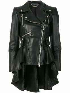 Alexander McQueen peplum waist biker jacket