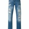 Alexander McQueen straight-leg distressed jeans