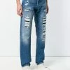 Alexander McQueen straight-leg distressed jeans