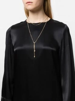Alexander McQueen double wrap chain skull necklace