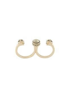 Alexander McQueen skull double ring