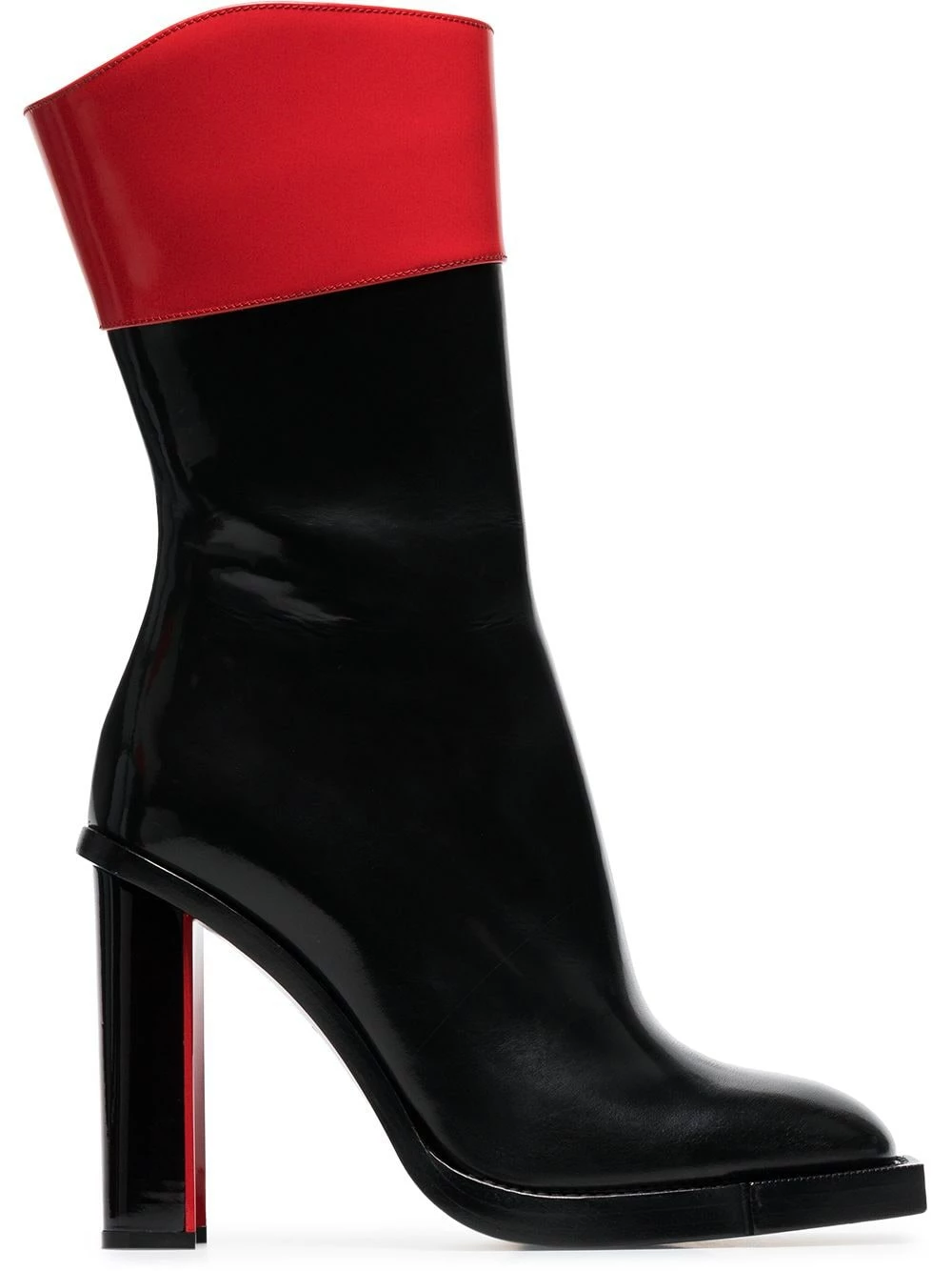Alexander McQueen Black and red hybrid 105 leather boots 1 Alexander McQueen black and red hybrid 105 leather boots