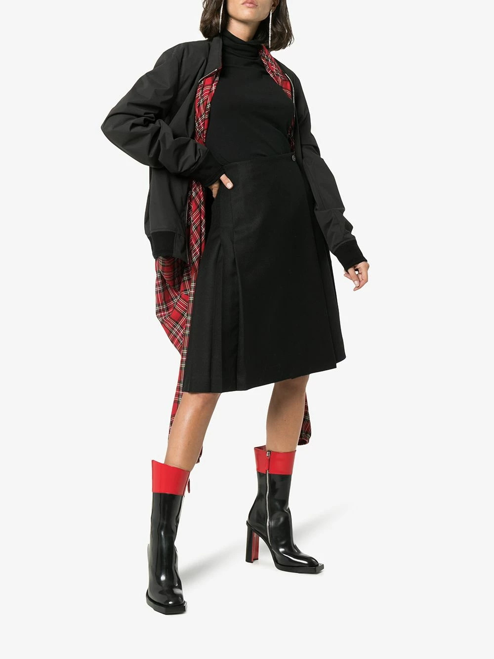 Alexander McQueen Black and red hybrid 105 leather boots 2 Alexander McQueen black and red hybrid 105 leather boots