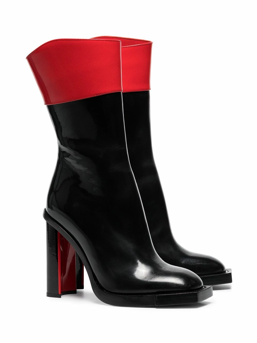 Alexander McQueen Black and red hybrid 105 leather boots 3 Alexander McQueen black and red hybrid 105 leather boots