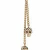 Alexander McQueen metallic chain skull earrings