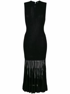 Alexander McQueen sheer panel sleeveless dress
