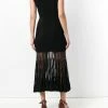 Alexander McQueen sheer panel sleeveless dress