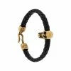 Alexander McQueen skull leather bracelet