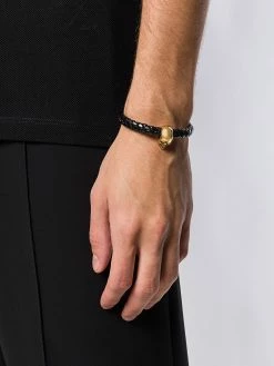 Alexander McQueen skull leather bracelet