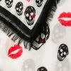 Alexander McQueen skull and lips scarf
