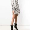 Alexander McQueen Shell print crepe dress