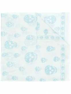 Alexander McQueen skull embroidered scarf