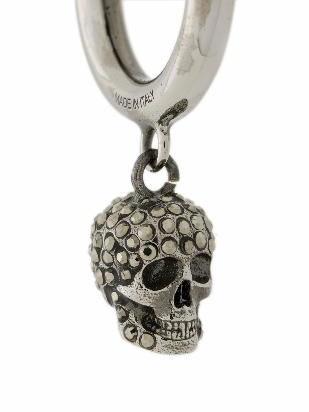 Alexander McQueen Crystal embellished skull earring 2 Alexander McQueen crystal-embellished skull earring