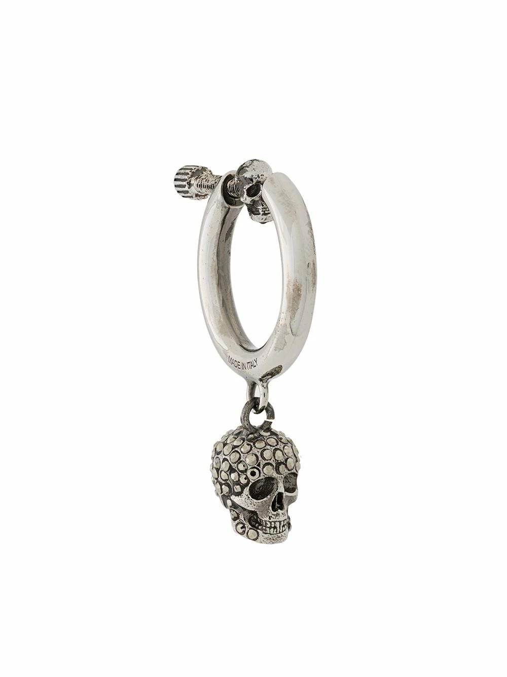 Alexander McQueen Crystal embellished skull earring 1 Alexander McQueen crystal-embellished skull earring