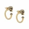 Alexander McQueen crystal skull loop earring