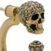 Alexander McQueen crystal skull loop earring