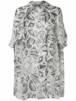Alexander McQueen embroidered oversized blouse