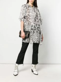 Alexander McQueen embroidered oversized blouse