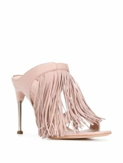 Alexander McQueen fringed mules