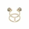 Alexander McQueen Twin Skull double ring