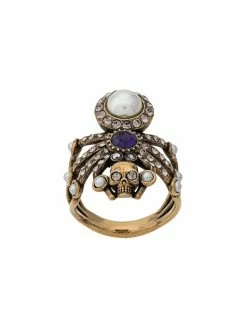 Alexander McQueen embellished spider ring