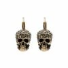 Alexander McQueen crystal-embellished skull earrings