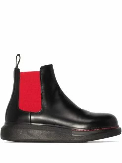 Alexander McQueen contrast panel Chelsea boots