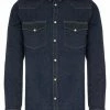 Alexander McQueen embroidered denim shirt