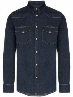 Alexander McQueen embroidered denim shirt