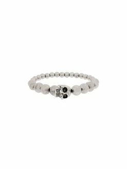 Alexander McQueen beaded skull motif bracelet