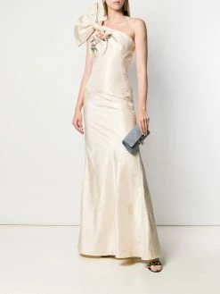 Alexander McQueen one-shoulder evening gown