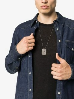 Alexander McQueen identity tag necklace