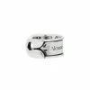 Alexander McQueen engraved safety-pin ring
