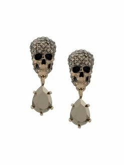 Alexander McQueen skull crystal earrings