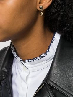 Alexander McQueen skull crystal earrings