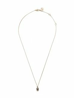Alexander McQueen pave skull necklace