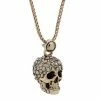 Alexander McQueen pave skull necklace