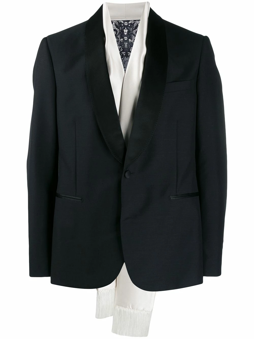 Alexander McQueen Evening scarf tuxedo jacket 1 Alexander McQueen evening scarf tuxedo jacket